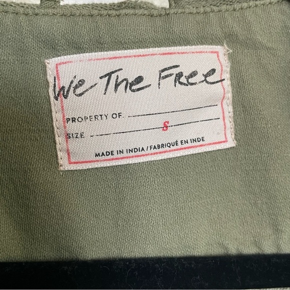 Free People We The Free Carmen Moto Jacket Green Olive Size S - Picture 8 of 17